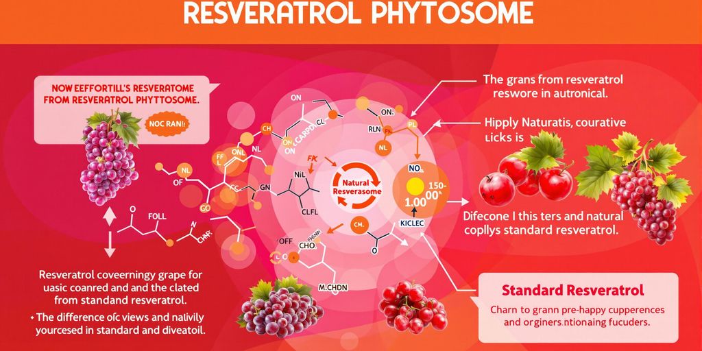 Molekylstruktur av resveratrol phytosome med druer.
