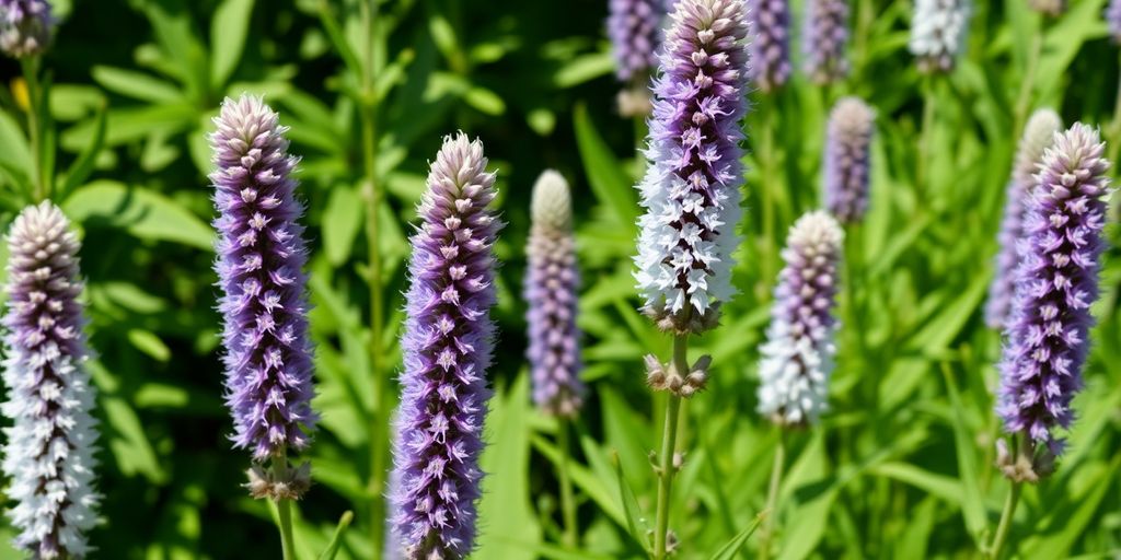 Vakkert bilde av Virginiaveronika med blomster.