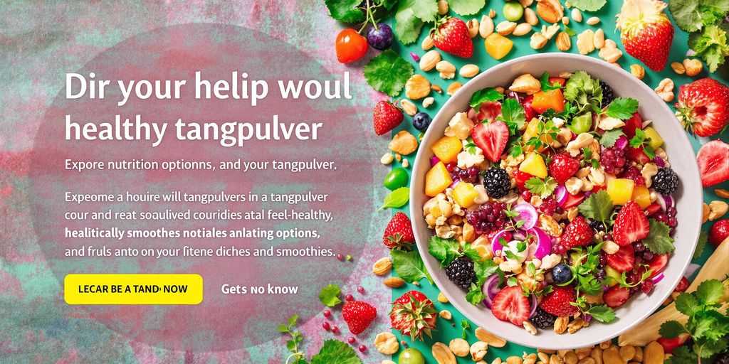 Bolle med tangpulver, frukt og grønnsaker.