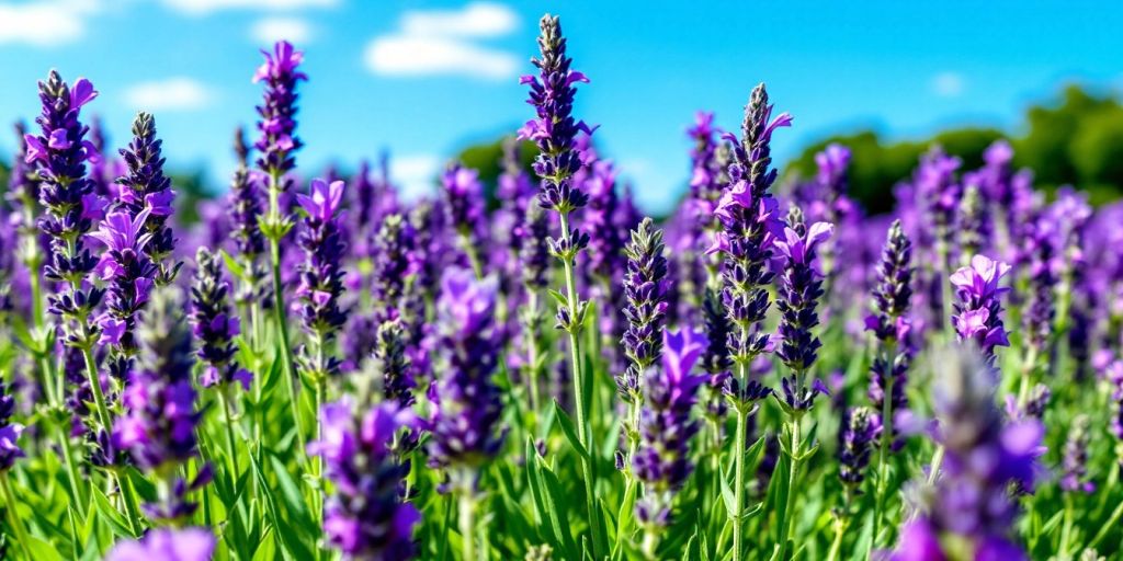 Lavendin blomster i full blomst.