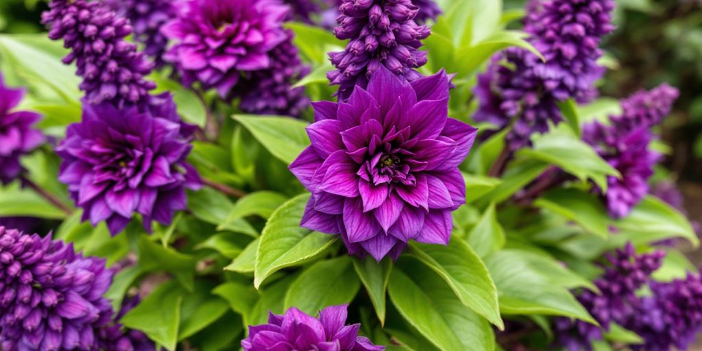 Nærbilde av Tyrkerdrakehode blomster.