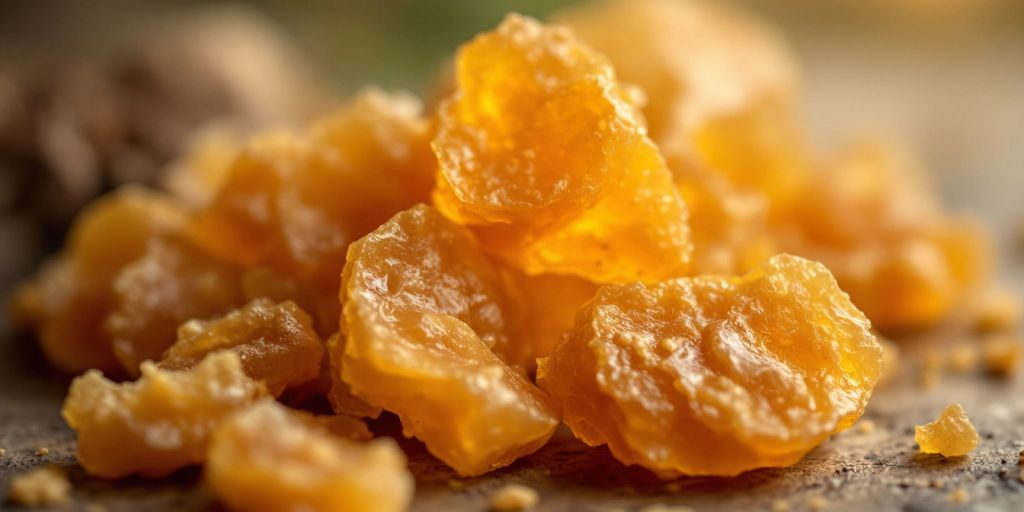 Frankincense harpiks i nærbilde.
