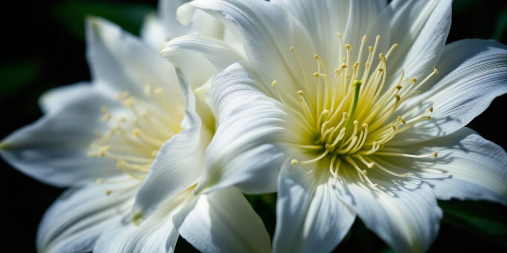 Blomstrende Nattens dronning, med hvite kronblader.