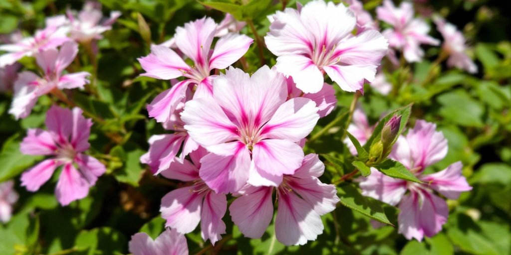 Kronvikke blomster med rosa og hvite kronblader.