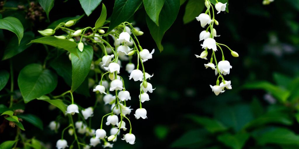 Blomstrende Storkonvall med grønne blader.