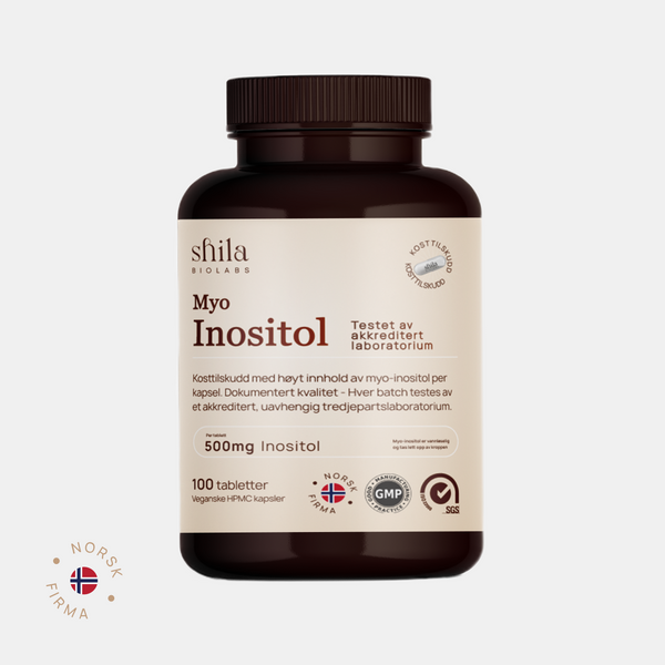 Inositol 500mg - 100 kapsler (Myo-inositol)