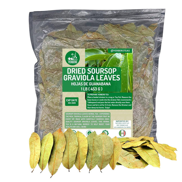 Soursop - Hele tørkede blader 453g 1300+ blader