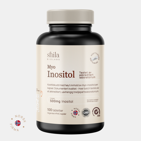 Inositol 500mg - 100 kapsler (Myo-inositol)