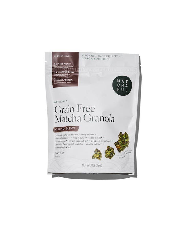 Grain Free Activated Matcha Granola, Cacao Mint
