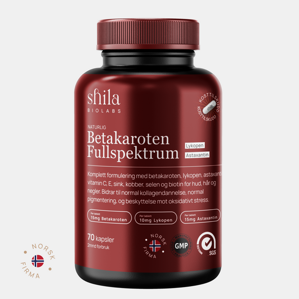 Betakaroten Fullspektrum 15mg 70 kapsler