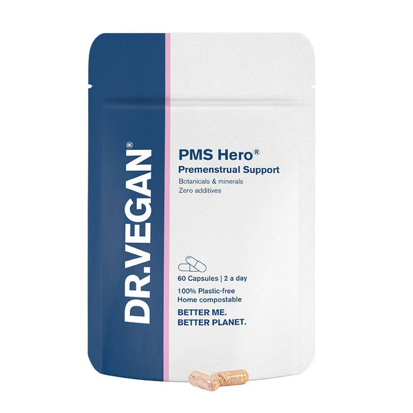 PMS Hero®| Lindrer PMS-symptomer | Naturlig - 60 kapsler