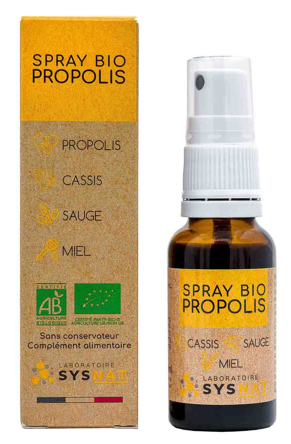 Økologisk propolis + solbær + salvie + honning - Sprayflaske