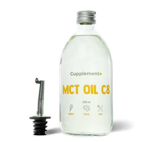 Mct Oil C8 - 500 ML - Keto - 100% Pure - Free pouring cap